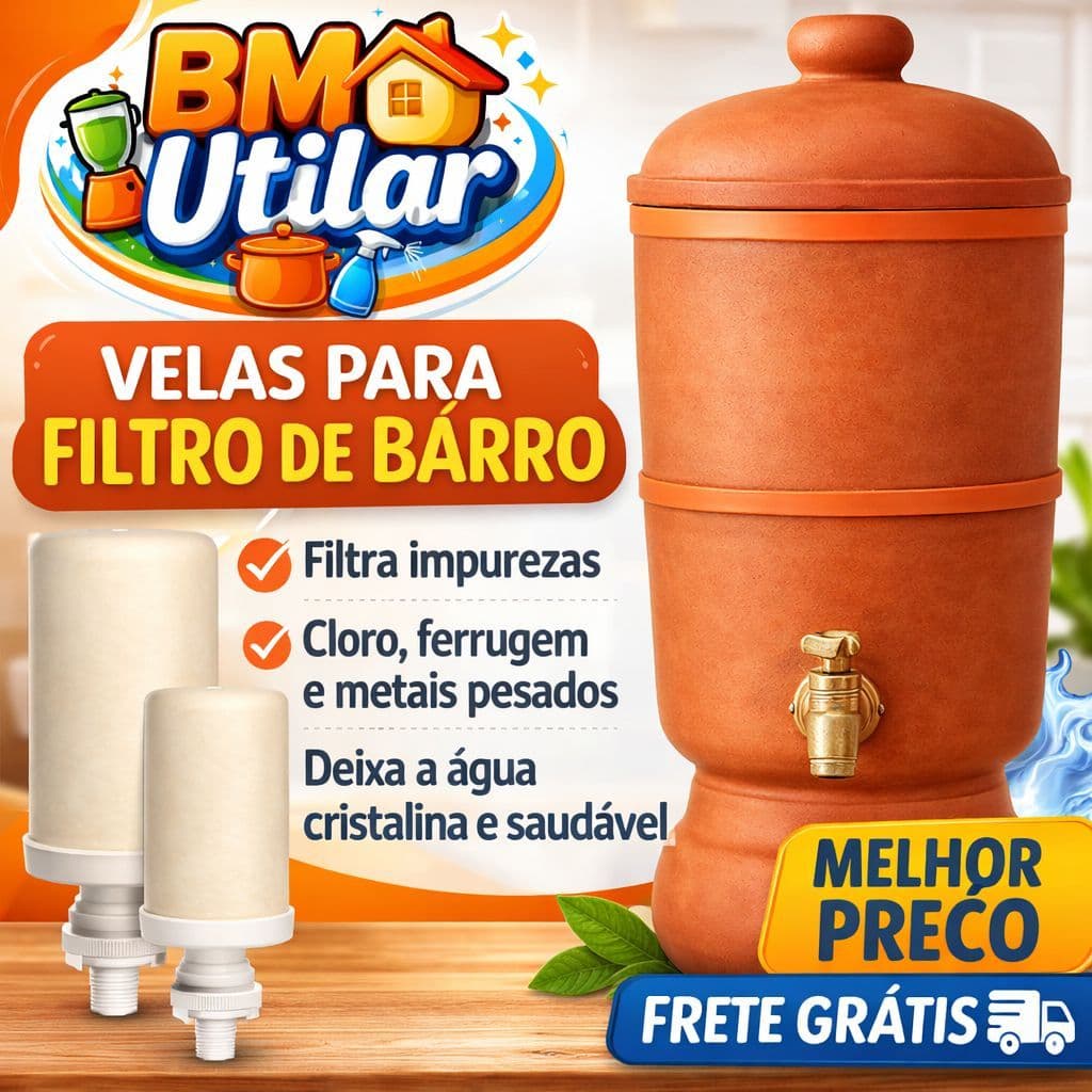 Vela para Filtro de Água Mineral por Gravidade Universal Purificador Barro Refil