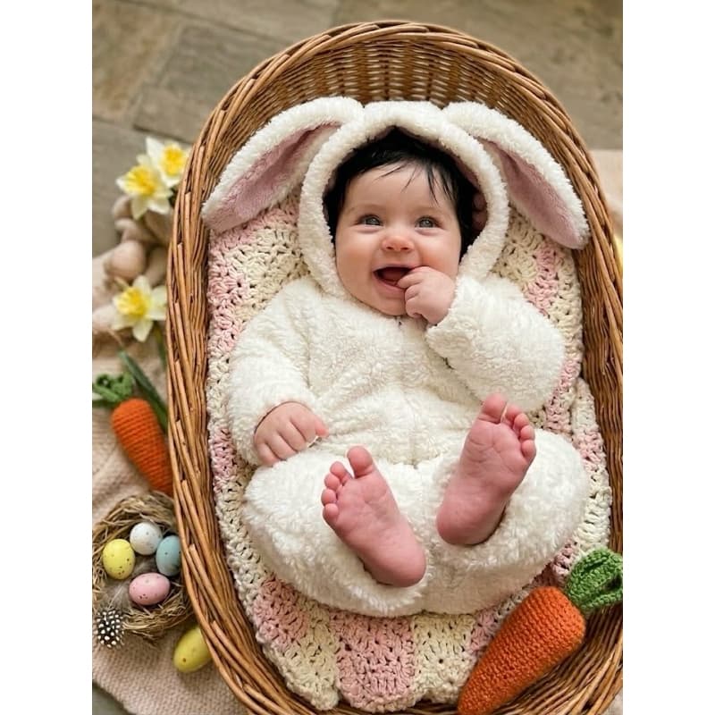Macacão Bebê menino menina Urso Coelho Sherpa Peluciado Capuz Zíper Antialérgico Quentinho Luxo