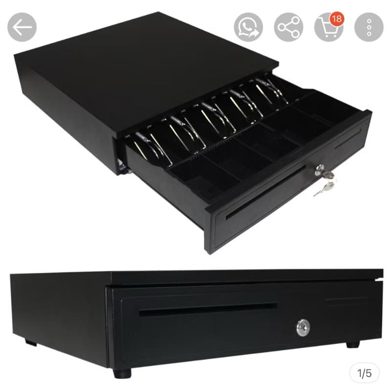 caixa de mesa preto - usado