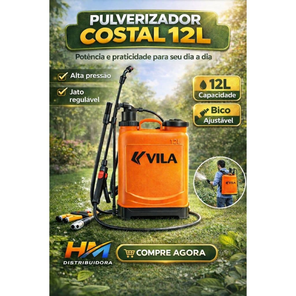 Pulverizador Bomba Veneno Costal Manual Capacidade 12l Vila Reforçado