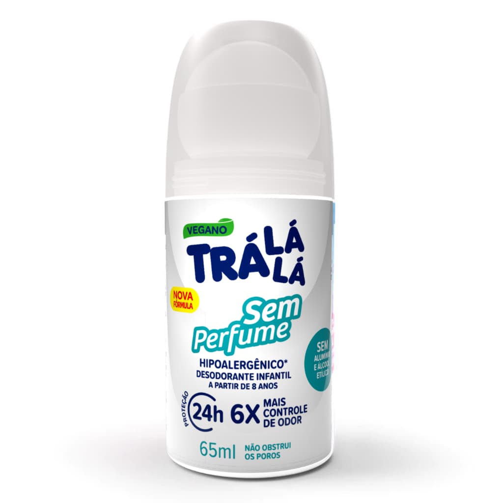 Desodorante Roll-on Trá Lá Lá Kids - Sem Perfume (65ml)