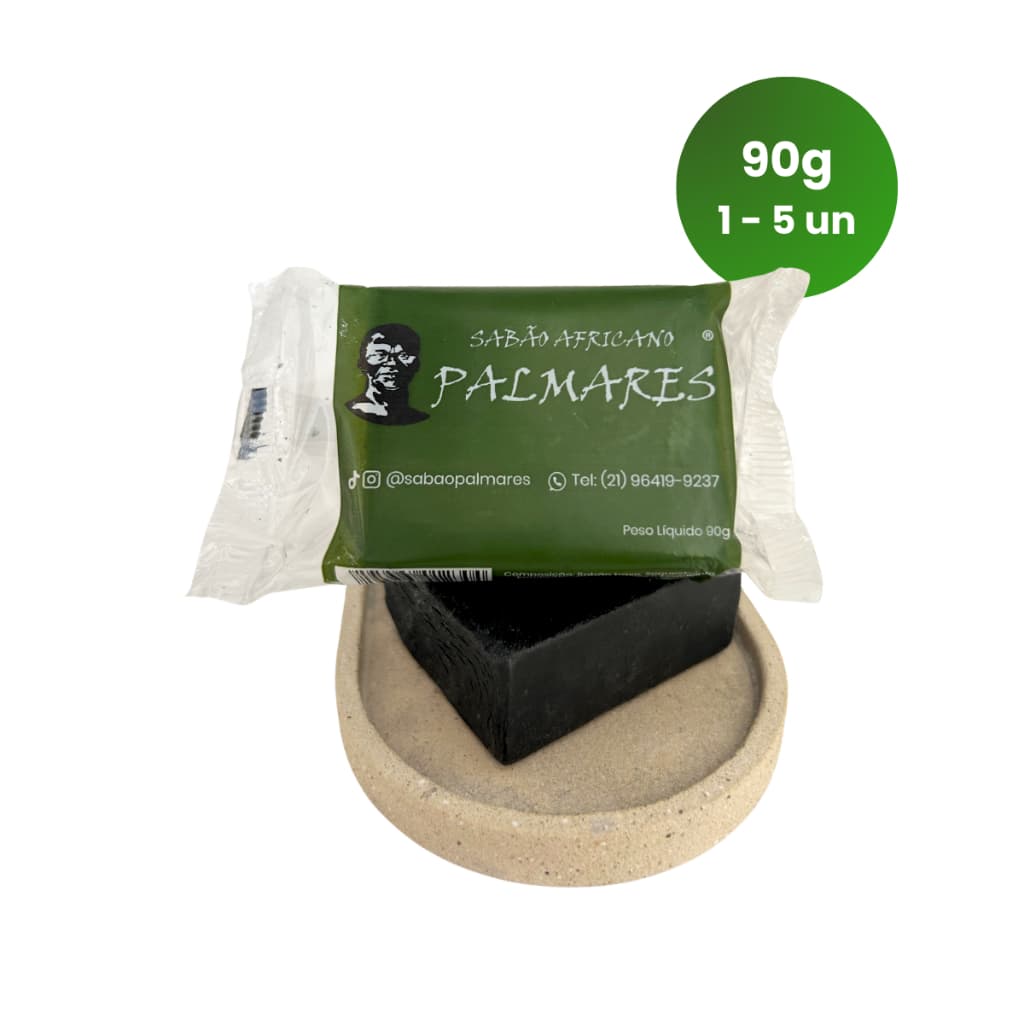 Sabão Palmares 90g kits 1/5 un - Sabão da Costa Africano Legítimo - Limpeza Espiritual