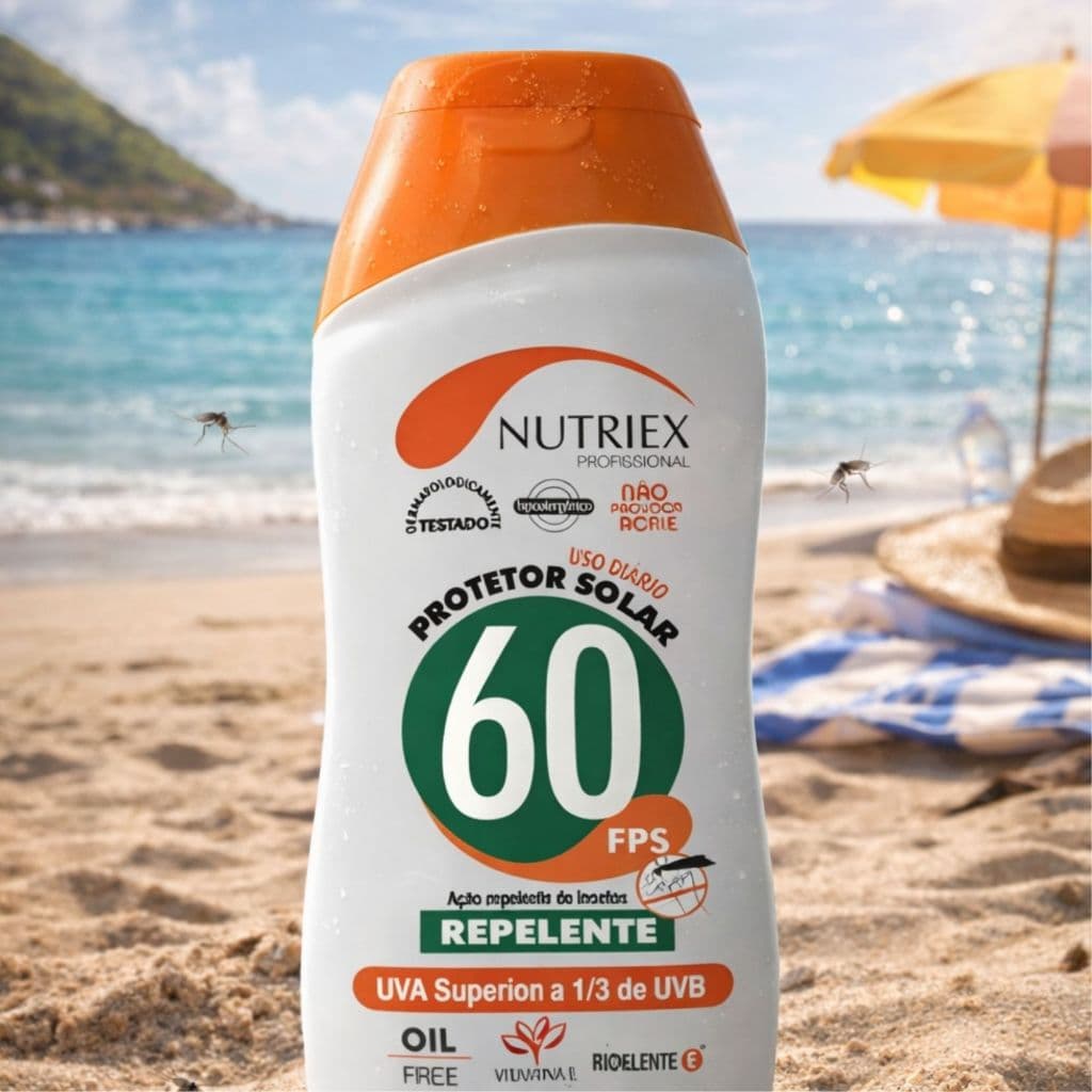 Protetor Solar  Ação Repelente 60fps em Creme 120ml Nutriex Profissional