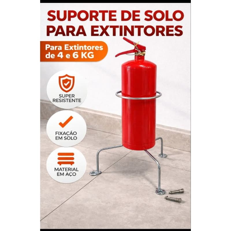 Suporte de solo, chão para extintor de 4 e 6KG.