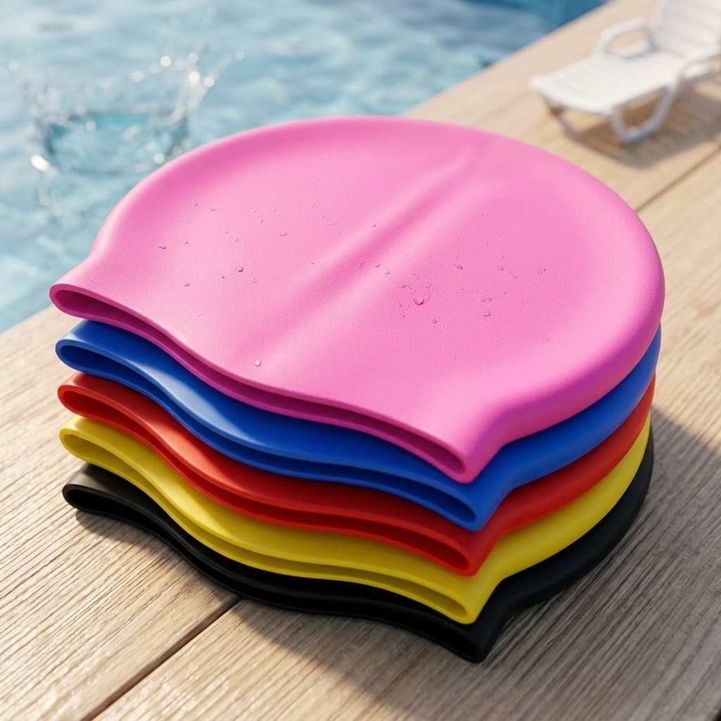 Toca de Natação Silicone Confortável Antiderrapante Piscina Adulto e Infantil