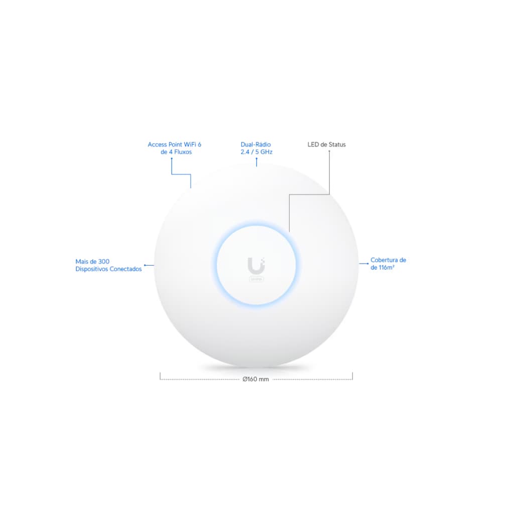 Access Point Ubiquiti U6+ UniFi 6 Plus - 2026