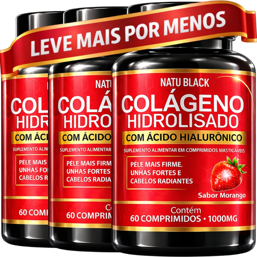 Colageno Hidrolisado com Ácido Hialurônico  PELE UNHAS E CABELO  - ENVIO RÁPIDO E SEGURO