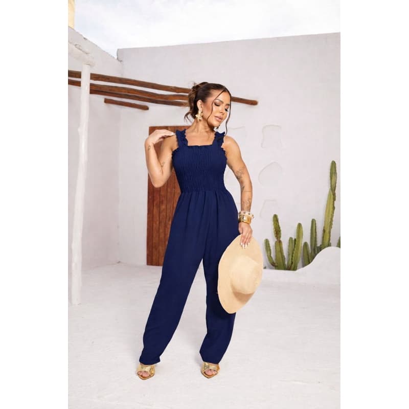 Macacão longo de lastex