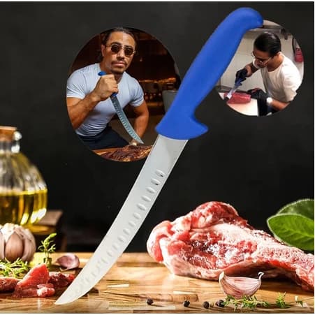 Faca Churrasco Artesanal Aço Inox Salt Bae Chef