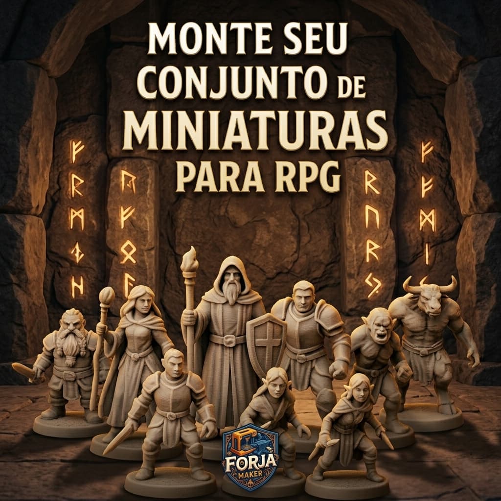 Miniaturas Personalizadas para RPG – Alta Definição - Grande Variedade de Modelos
