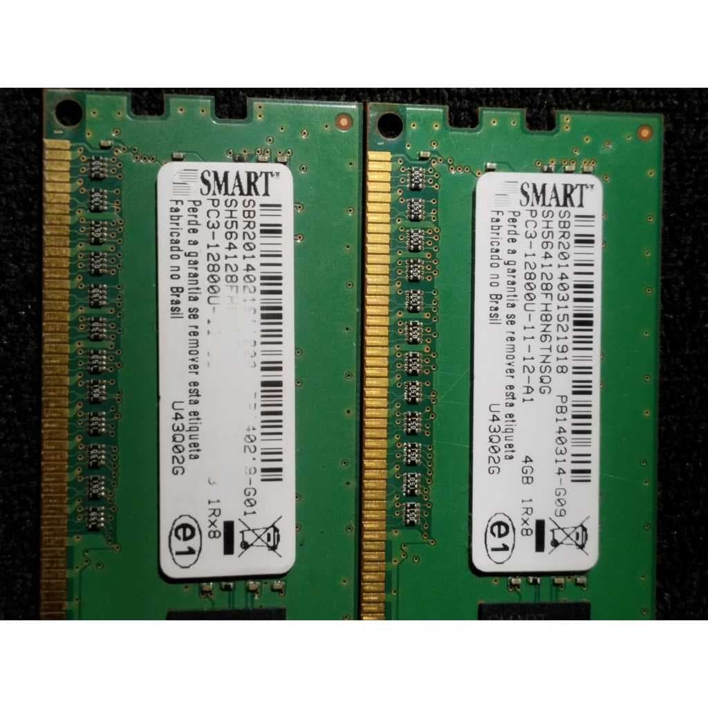Kit 2x (PAR) Memória DDR3 4GB (total 8gb)  Chip Smart - frequência 1666MHz - latência CL11