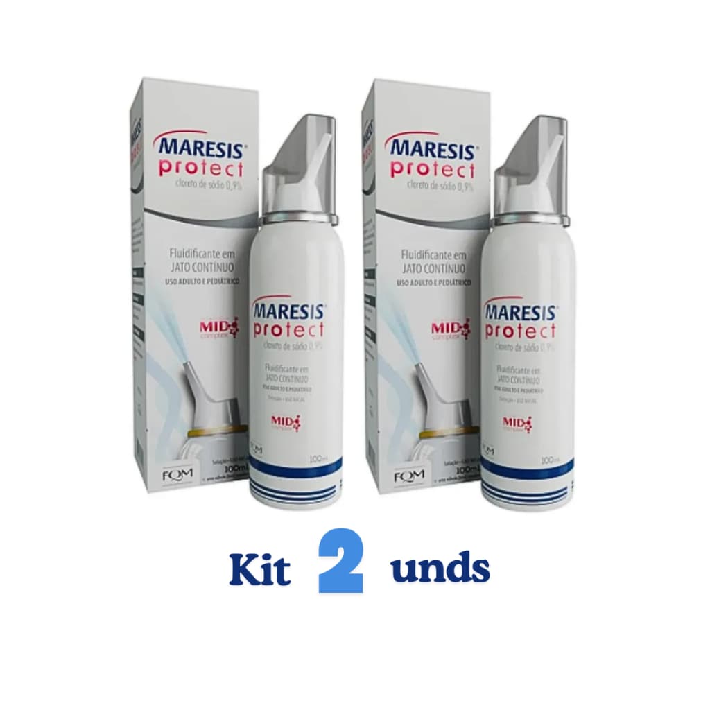 Kit 2 Maresis Protect Cloreto de Sódio 0,9% 100 ml - Solução Nasal Isotônica, Hidratação e Limpeza Profunda
