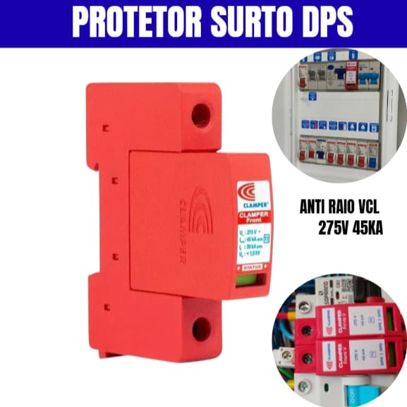 Protetor Surto Dps Clamper Anti Raio Vcl 275v 45ka Front