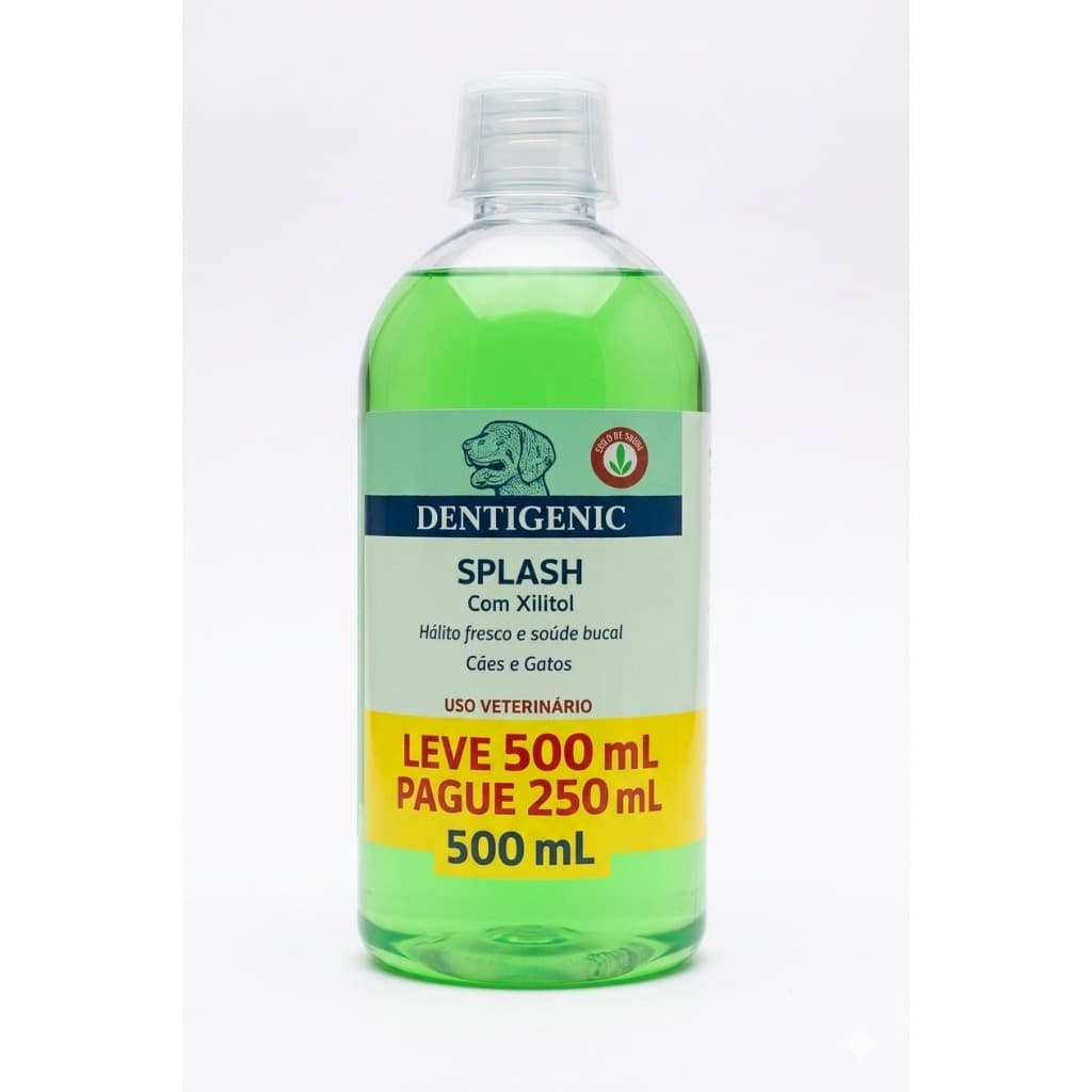 Dentigenic Splash Xilitol Cães Gatos 500 ml 250ml+250ml