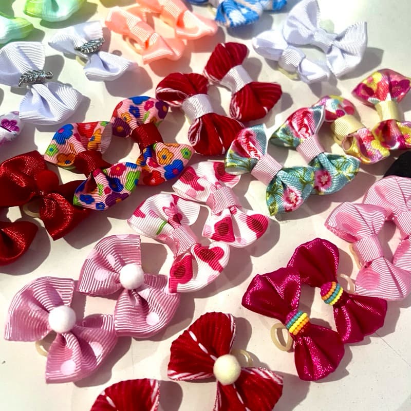 Kit 20 Laços Pet Sortidos Luxo | Acessório para Cães Pequenos | Ideal Banho e Tosa e Revenda | Envio Rápido