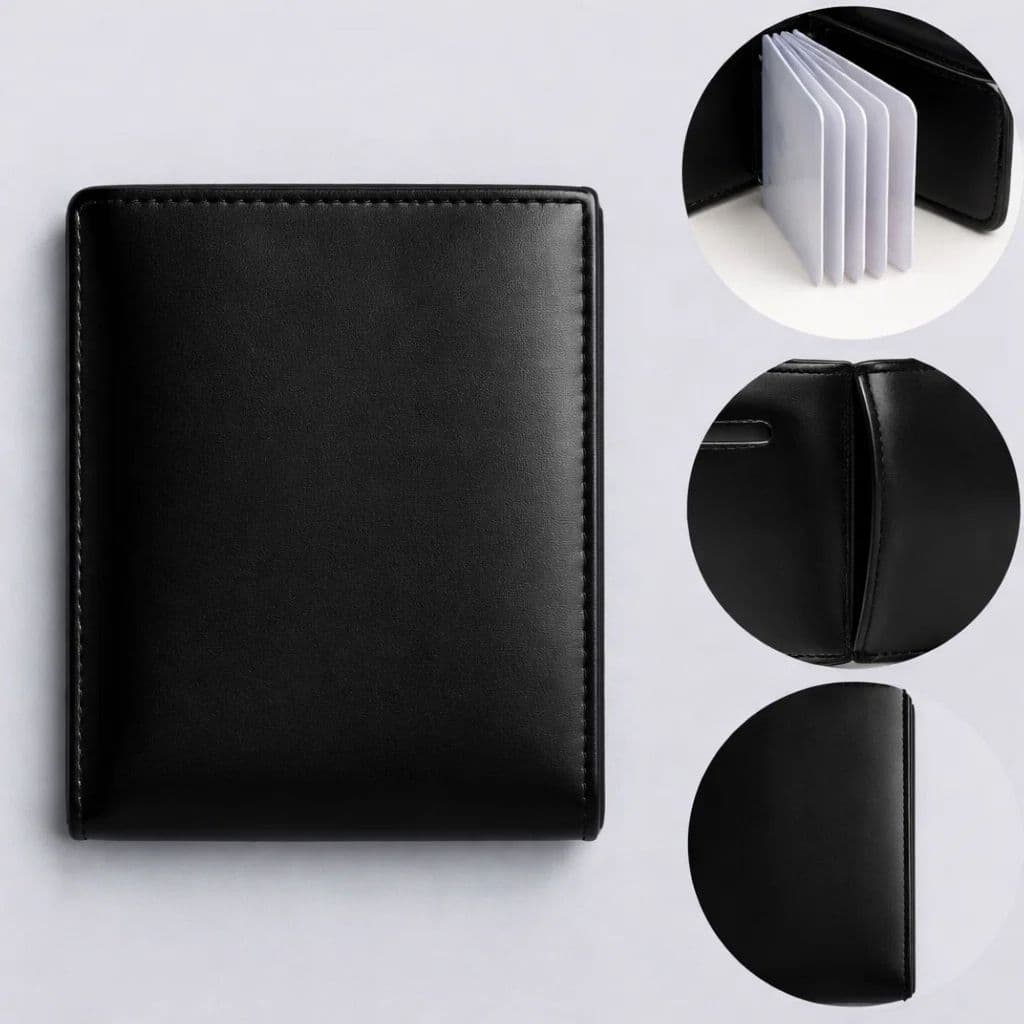 Carteira Masculina Couro Legítimo Slim Compacta Porta Cartões CNH Premium