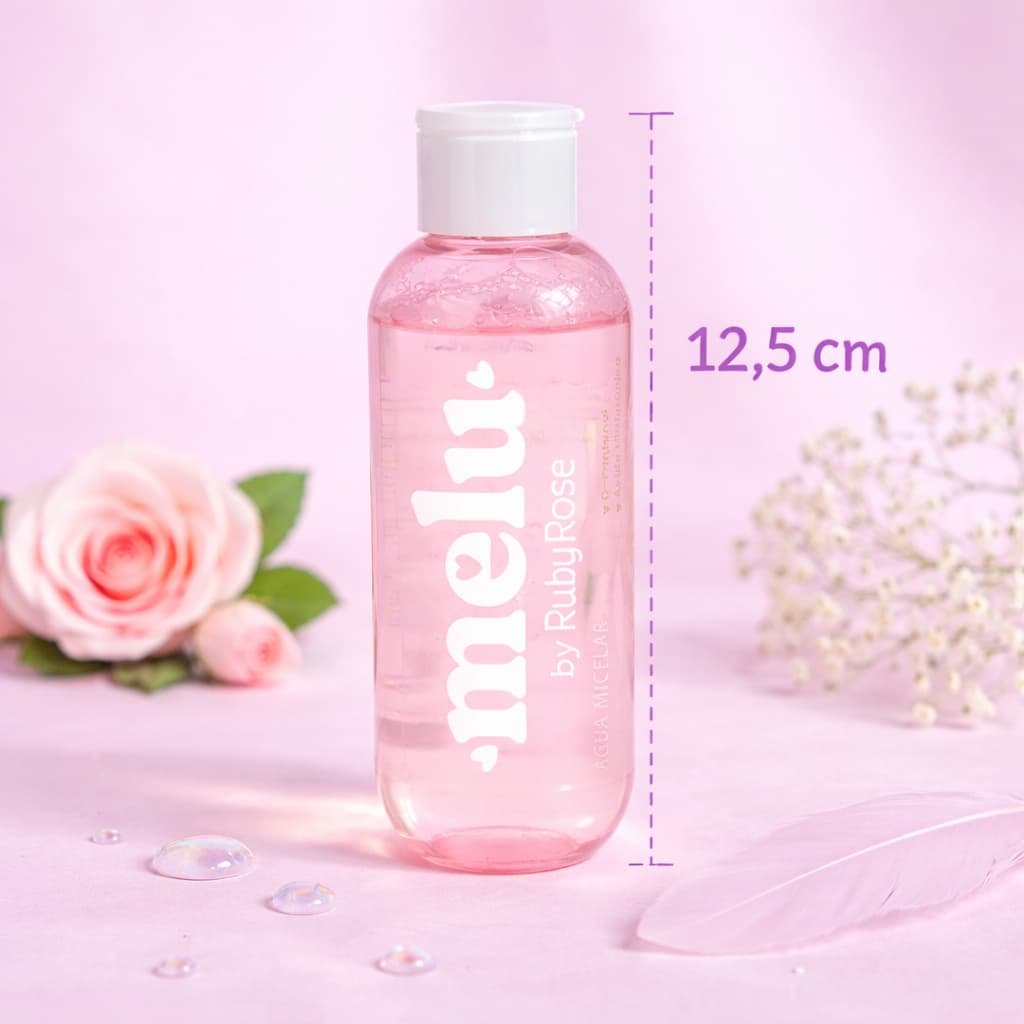 Água Micelar Melu 100ml - Alta Qualidade + Compacta Ideal para Bolsa, Nécessaire e Viagem