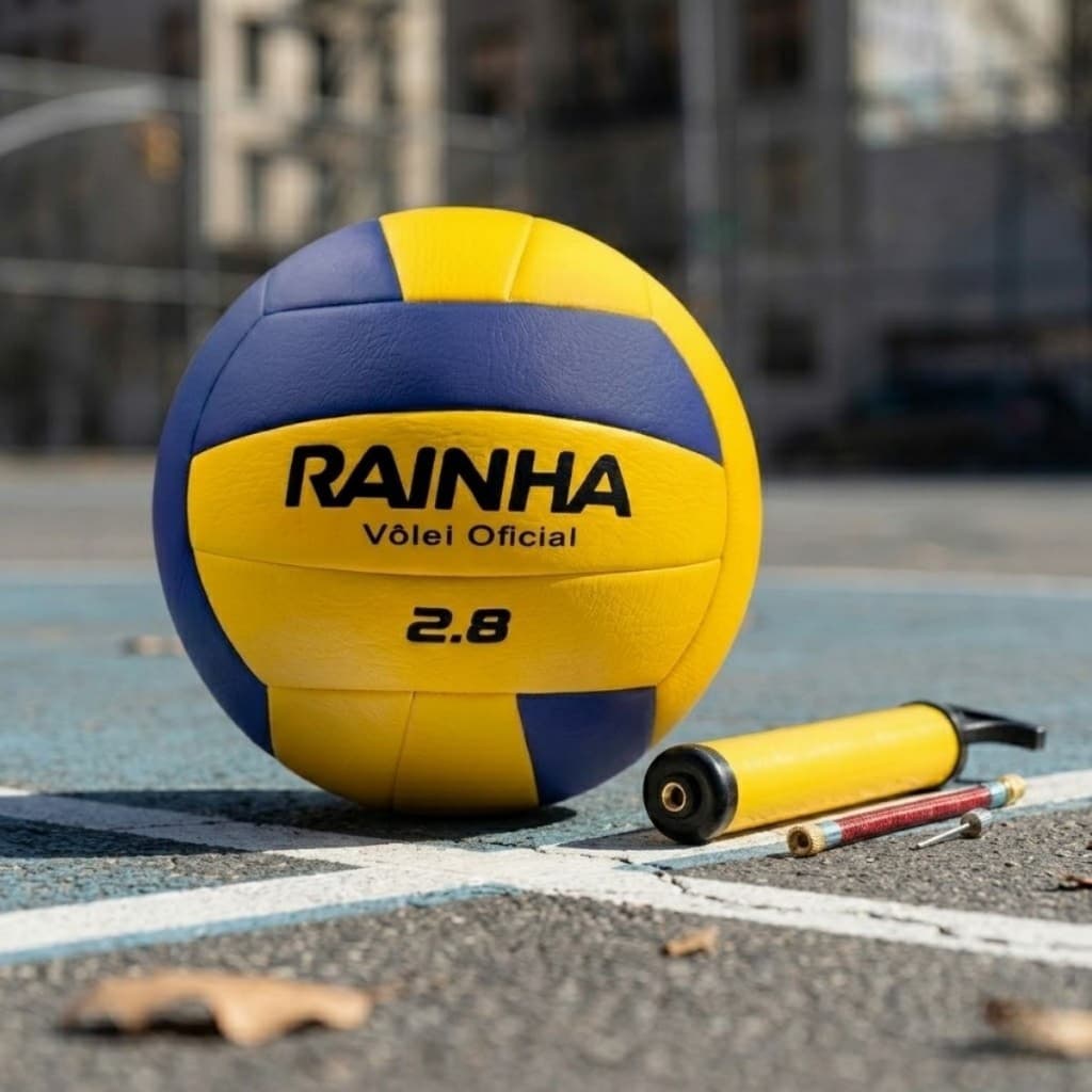 Bola Vôlei Rainha 2.8 Oficial Praia Areia + Bomba Treino Jogos