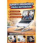 Suporte Ergonômico para Notebook – Ajustável, Dobrável e Antiderrapante