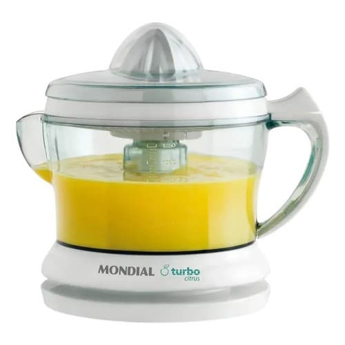Espremedor Fruta Elétrico Turbo Mondial E-02 Premium 1.25L Branco