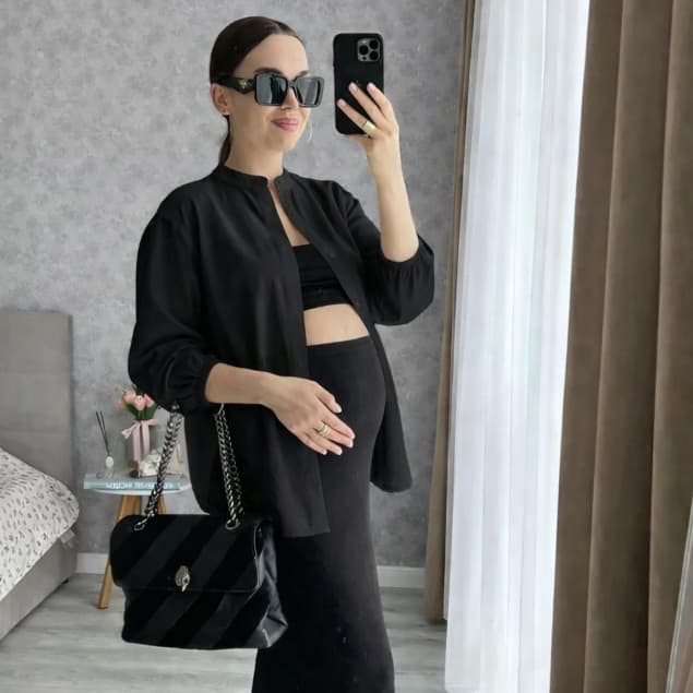 Chemise Feminina Para Gestante Grávida Estilosa Moda Verão Soltinha Confortável Praia