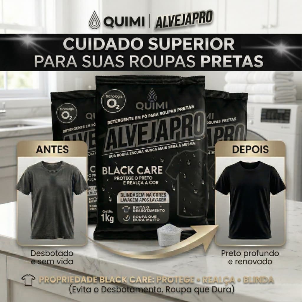 Alvejante Restaurador Roupas Pretas Desbotadas 1kg - Recupera Cor Jeans Camiseta Sem Desbotar