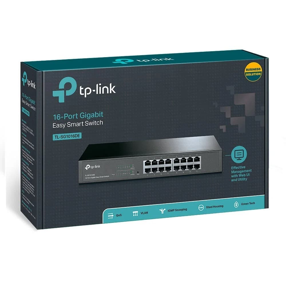 Switch TP-Link, 10/100/1000Mbps, Gigabit, 16 portas - TL-SG1016DE