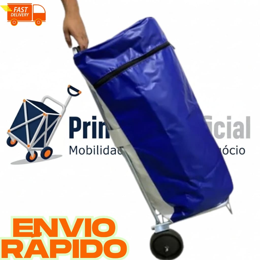 Bolsa Sacola Carrinho Feira Lona Impermeável Reforçada P M G Prática
