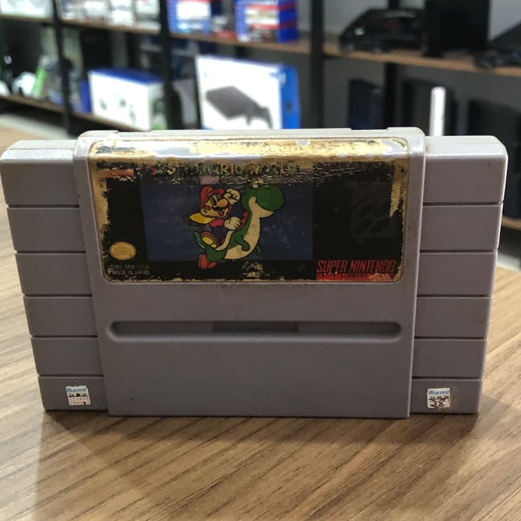 Cartucho Super Mário World SuperNintendo Original Salvando