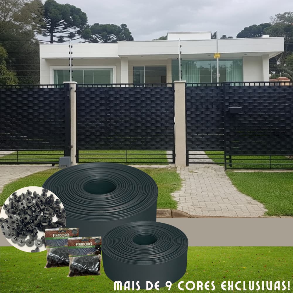 Protetor de Portão 9 Cores (Tam: 50, 25 ou 10m de comp X 7 cm de altura)