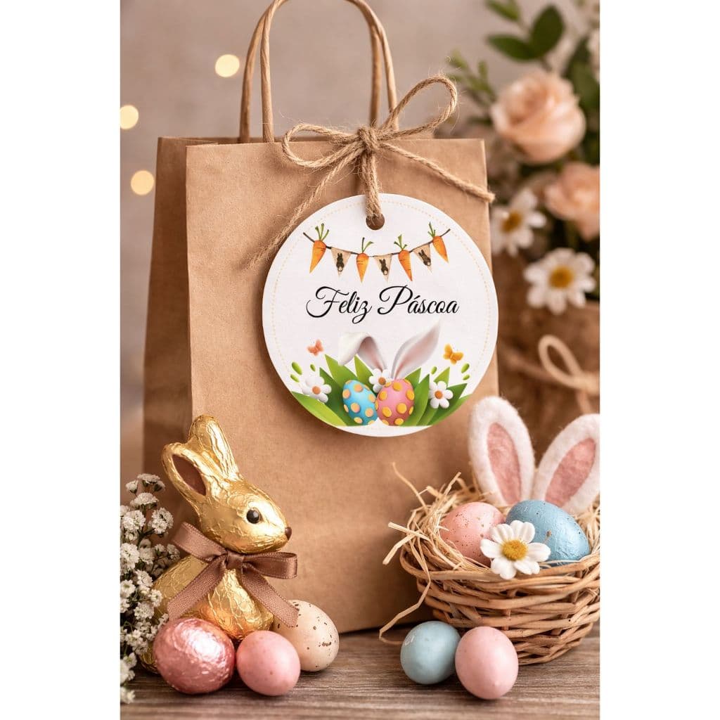 TAG PERSONALIZADA DE PÁSCOA /FELIZ PÁSCOA PARA LEMBRANCINHA E OVOS DE PÁSCOA