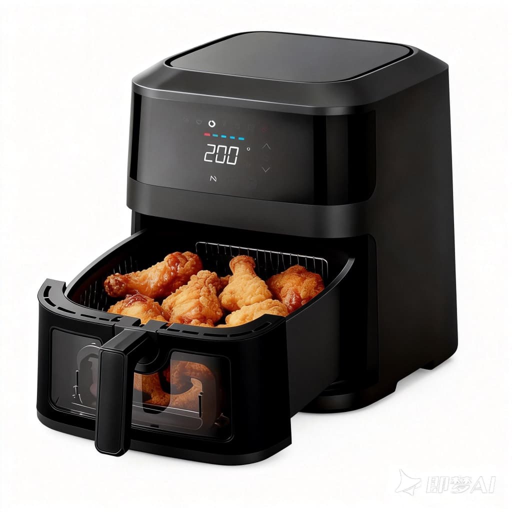 Fritadeira Elétrica Sem Óleo Air Fryer Digital Touch 5L Eletrodoméstico Multifuncional para Cozinha Saudável