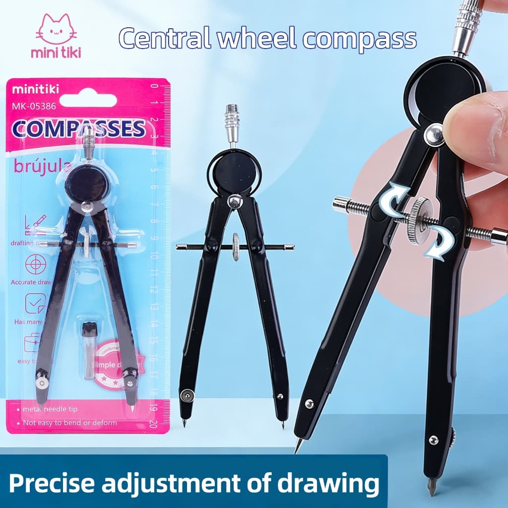 Compasso lapis leve aluminio anatomico compasso escolar lapiseira ou caneta canetinha material escola artesanr papelaria