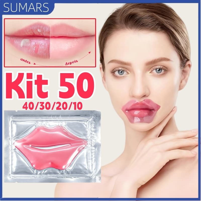 Kit Máscara Labial DADIVA De Mel de colágeno com cristal hidratante para lábios