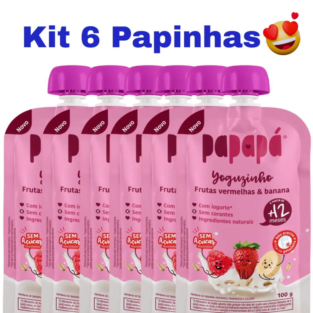 PAPAPA KIT 6UN - 1 SABOR - PAPINHA ORGANICA 100G