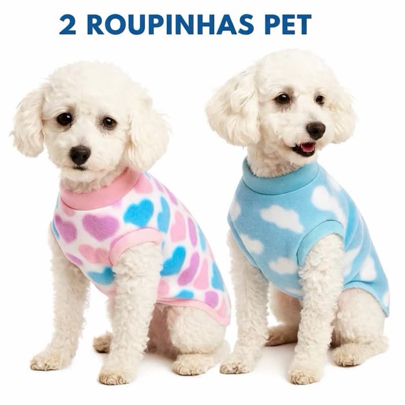 SUPER OFERTA - Kit pet: 2 Roupinhas de Pet - roupa Pet - inverno - roupinha fofa. Roupa para cachorro