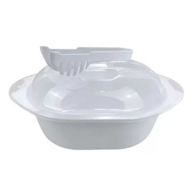 Jogo de Saladeira  3 Litros Salada Legumes Plástica com Tampa Pegador