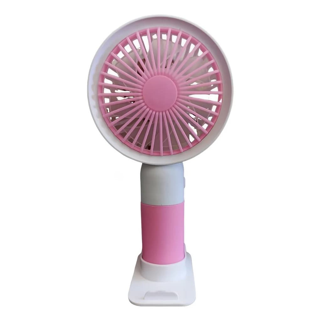 Mini Ventilador Portátil com Suporte para Celular e Bateria Recarregável