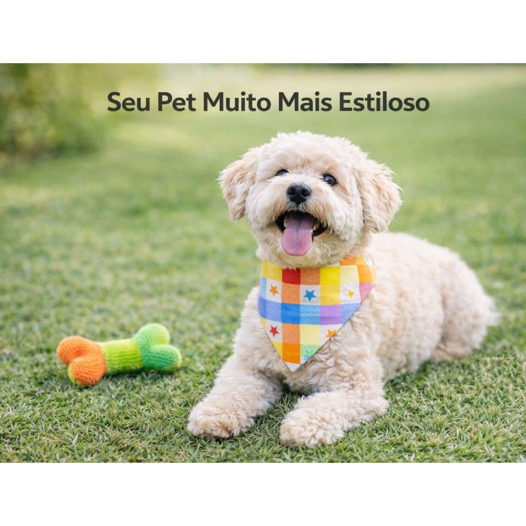 100 Bandana Pet Estampada Estilo Moda Acessório Cachorro