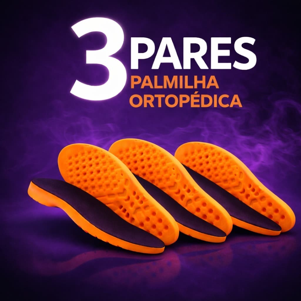 KIT 3 PARES PALMILHA ORTOPÉDICA EM GEL ANATÔMICA PARA ESPORÃO E DORES NOS PÉS