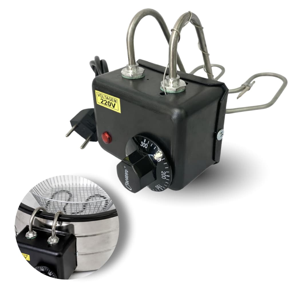 Resistência 5 Litros Cabeçote caixinha fritadeira tacho completo batata frita pastel óleo buffet