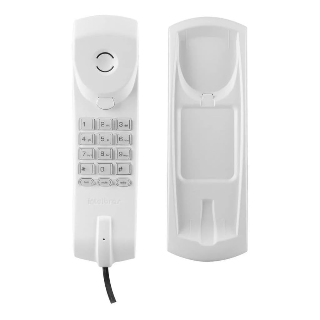 Telefone Gondola Com Fio Mesa Parede Interfone Cinza Artico - TC20 Intelbras
