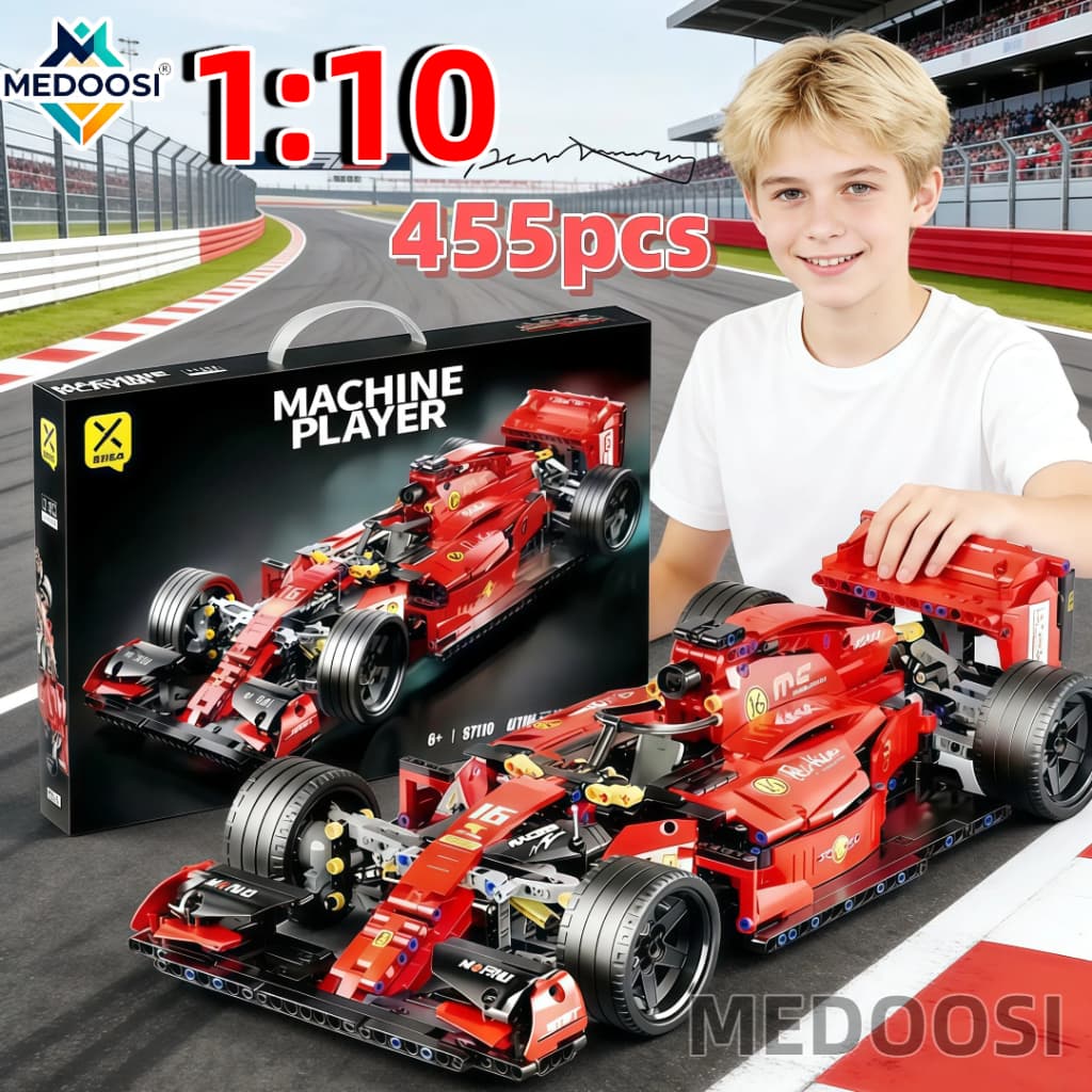 MEDOOSI F1 Bloco de Construção 455/1163 Peças Brinquedo Compatível Lego Fórmula Carro Modelo Montar para Criança/Adulto