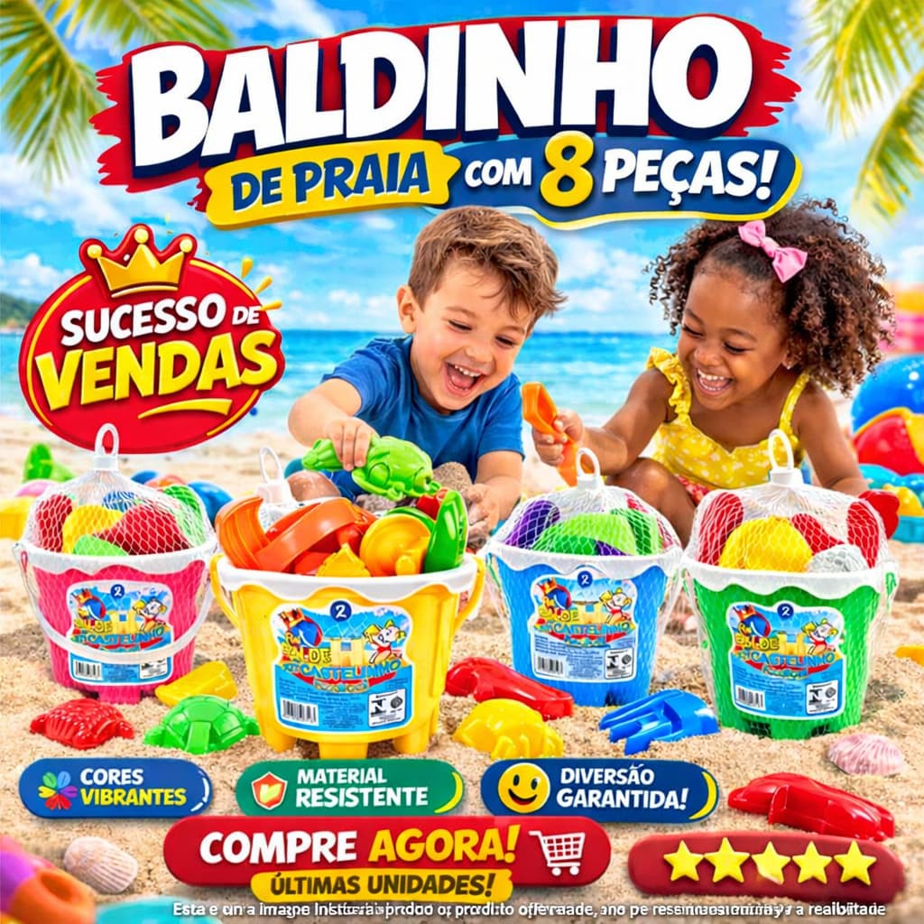 Baldinho De Praia Infantil Brinquedo Pazinha Forminha Na Areia Criança Bebê Forma Bichinho Anos