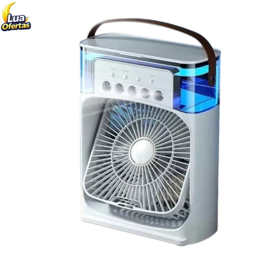 Mini Ar Condicionado Umidificador Ventilador Portátil USB Led Quarto Sala De Estar Escritório Mesa