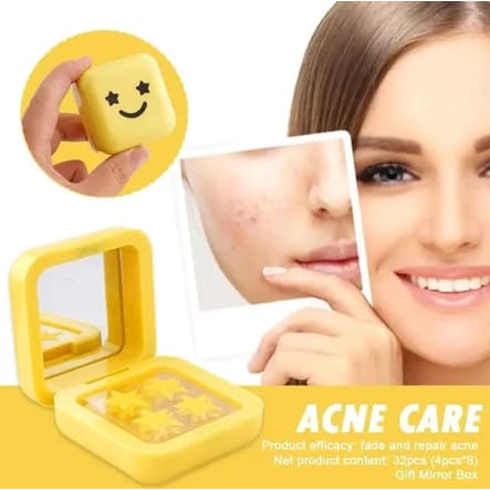 Adesivo para Acne Estrela Colorido | Embalagem Smile | Remoção de Espinhas | 40 Peças | Cuidados Faciais