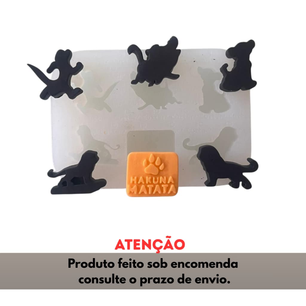 Molde de Silicone para apliques de Artesanato  - Leão