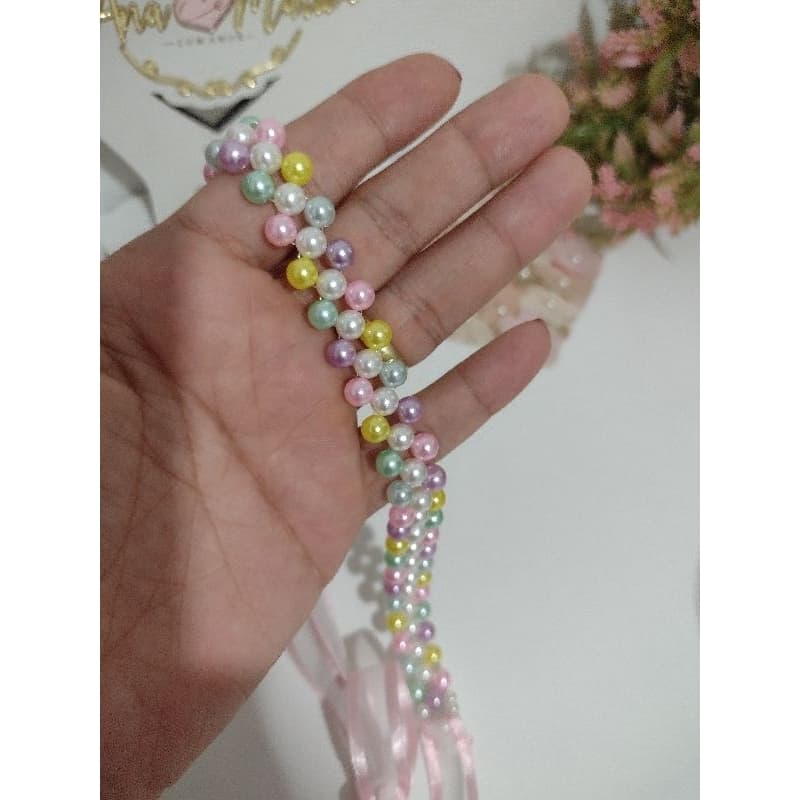 Cinto de pérolas Candy Colors infantil