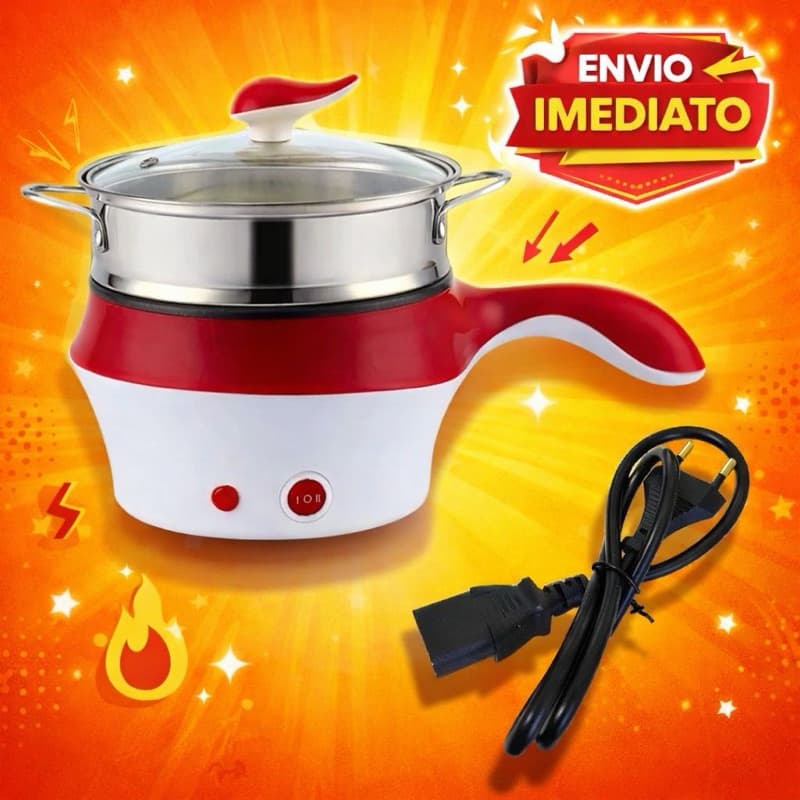 Panela Elétrica Aquecimento Rápido Antiaderente Alimentos Multifuncional 110v e 220v