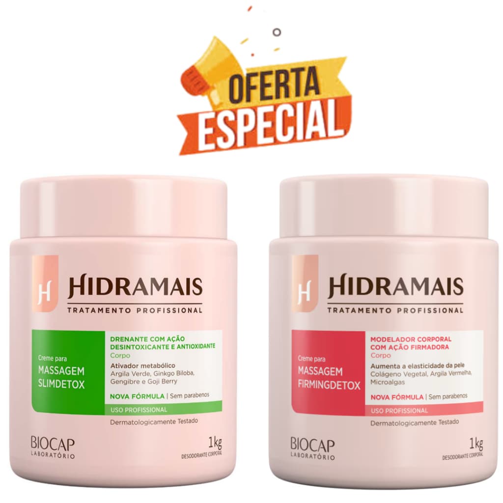 🧴 Creme para Massagem 💚SLIMDETOX -❤️ FIRMINGDETOX 1kg